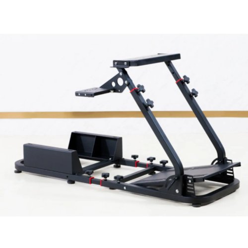 Giá để vô lăng mô phỏng đua xe, giá vô lăng và bàn đạp điều chỉnh được, khung cockpit sim racing thiết kế thanh ngang, phụ kiện gaming
