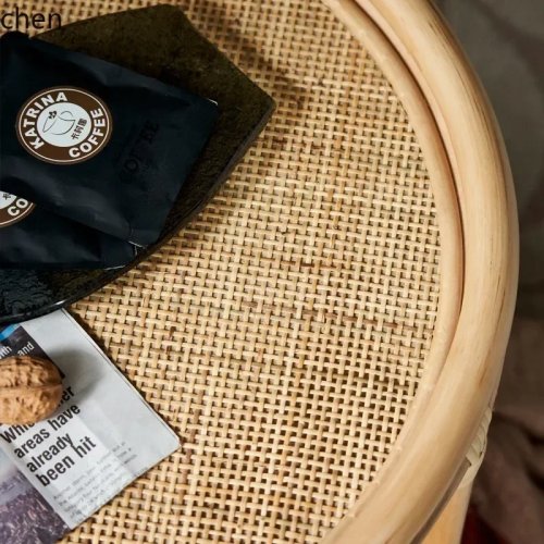 Bàn cà phê tròn đan mây TQH7.2 có ngăn chứa cho phòng khách và ban công
