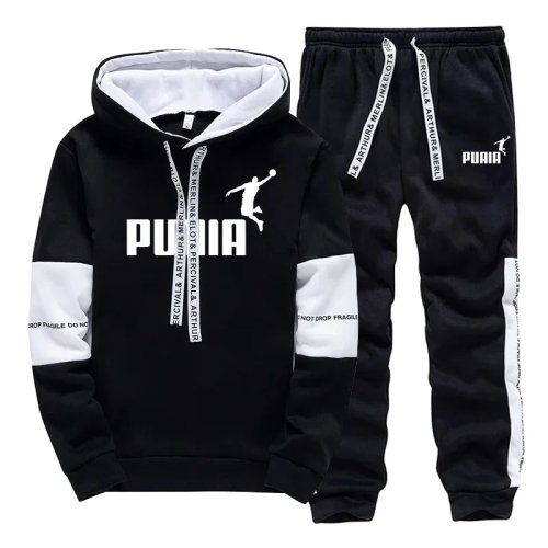 Conjunto Deportivo para Hombre Estampado - Sudadera con Capucha y Pants para Gym, Jogging, Aire Libre