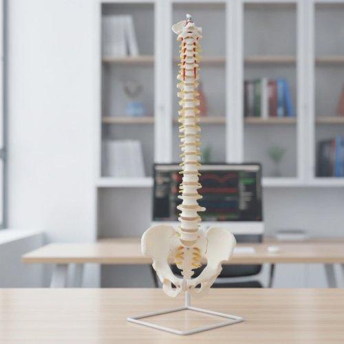 Modello anatomico di colonna vertebrale con bacino a grandezza naturale, modello didattico premium per insegnanti, aula, studio medico