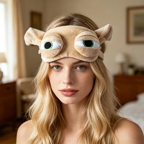 Mặt nạ ngủ 3D hoạt hình vui nhộn mùa hè cho nam và nữ, chắn sáng