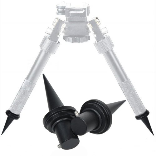2pcs Aluminum Alloy Camera V8 Bipod Spikes Feet Holder Adapter Quick Release Replacement