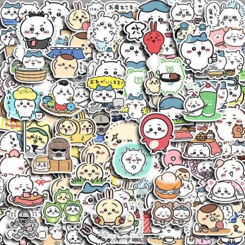 100 Stiker Chiikawa – Stiker Kartun Lucu untuk Botol Minum, Jurnal & Dekorasi DIY