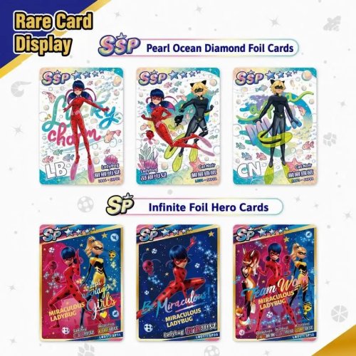 Miraculous Ladybug & Cat Noir Sparkling Miracle Deluxe Collectible Card Pack – Anime Fan Gift