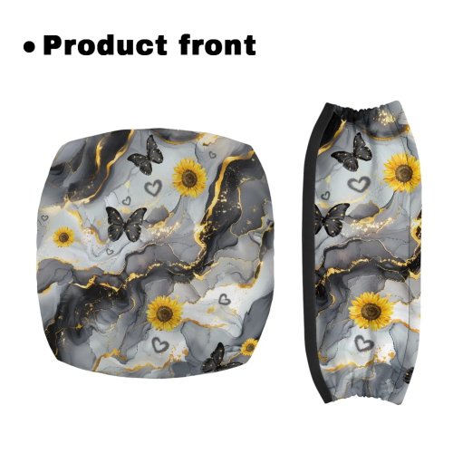 Almofada de assento para andarilho Coloranimal Marble Butterfly, 2 peças, capa de poliéster para andarilho para senhoras idosas