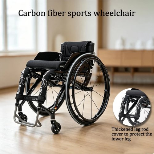 ポータブル超軽量カーボン製スポーツ車いす、多彩な安全設計で安定したスムーズな移動を実現