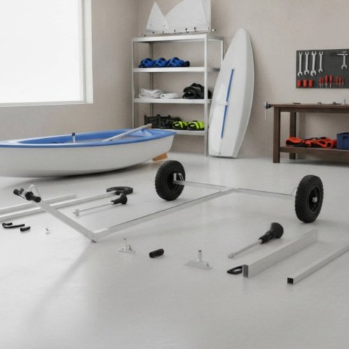 Carrito de lanzamiento para veleros resistente al óxido con ruedas – carrito estable para navegantes