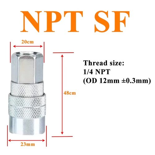 1 pezzo Connettore a sgancio rapido NPT 1/4 Metallo PM SM PF SF Connettore per tubo Tipo US Raccordo pneumatico
