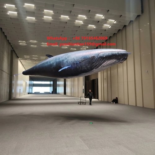 거대한 사실적 바이오닉 팽창식 블루웨일 RC 비행 모델 - 박물관 및 쇼핑몰 전시용 인플레이터블 드론