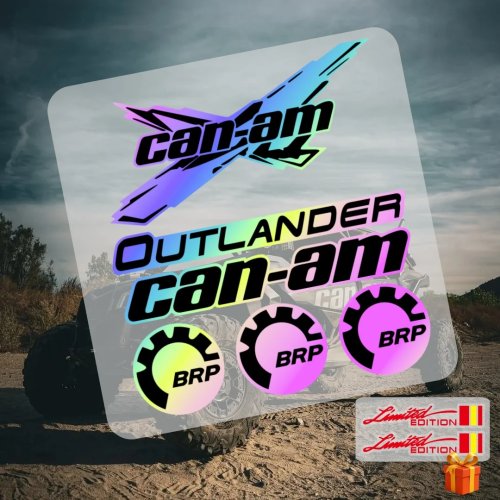 Adesivi Riflettenti BRP Can-Am Outlander ATV UTV - Kit Grafiche Racing PVC per Quad Accessori