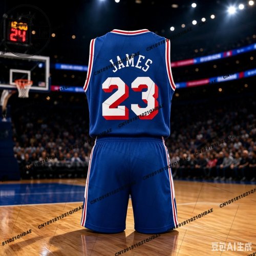 Zestaw Koszykarski Męski 'Goat' LeBron 23 Druk 3D Siatka Koszulka i Spodenki Sportowy Oversize Szybkoschnący