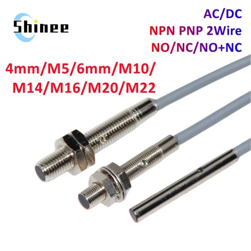 Induktiver Näherungsschalter NPN/PNP DC 6-36V 4/6mm Erkennung M5 M10 M14 M16 M20 M22