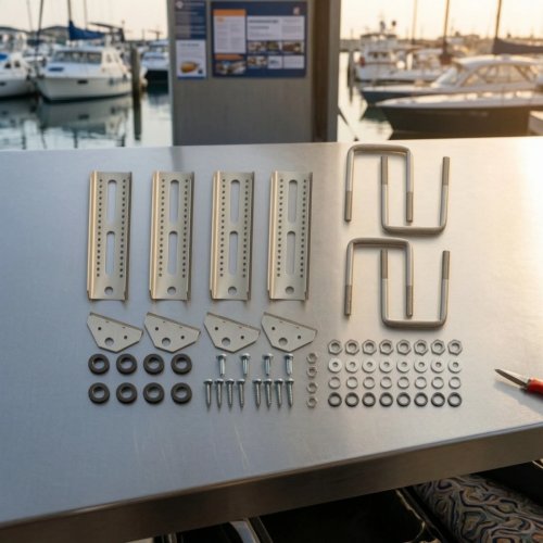 Boat Trailer Bracket Kit – Marine Trailer Cross-Beam Bracket, Heavy Duty & Rust-Resistant
