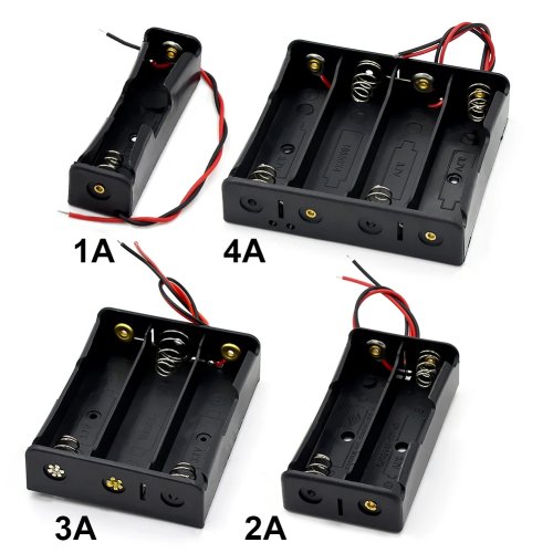 18650 batterij opbergbox, DIY kunststof batterijhouder 1/2/3/4 vakken met draden voor 18650 3,7V batterijen