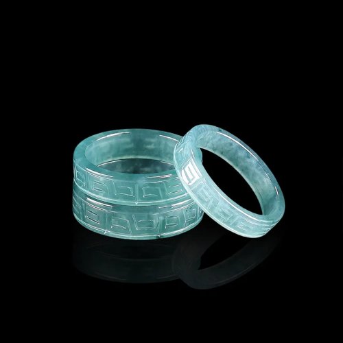 Anillo Tallado de Jade Birmano Natural Vintage Talismán