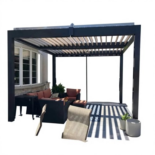 Pergola da esterno motorizzata KAKADU con cucina esterna