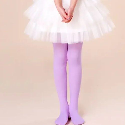 Mallas de Terciopelo para Niña - Pantimedias Opacas Suaves de Baile 1-7 Años