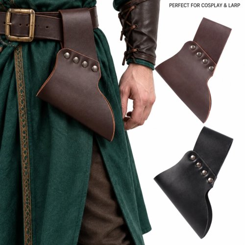 Leren zwaardschede voor Halloween-cosplay, middeleeuws renaissance riemaccessoire voor LARP