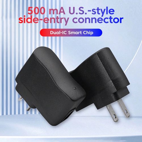 Розумний зарядний пристрій 5V 500mAh з вилкою US – універсальний адаптер для дрібної побутової техніки, радіо, програвача, MP3/MP4, зручний для літніх людей