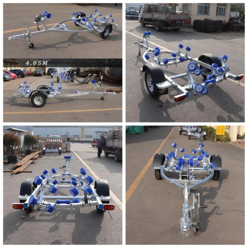 Remolque para Lancha 4,05 m Mejorado – Chasis Galvanizado Reforzado, Sistema de Bancadas Ajustable, Capacidad 2000 kg, Ideal para Lanchas de Pesca