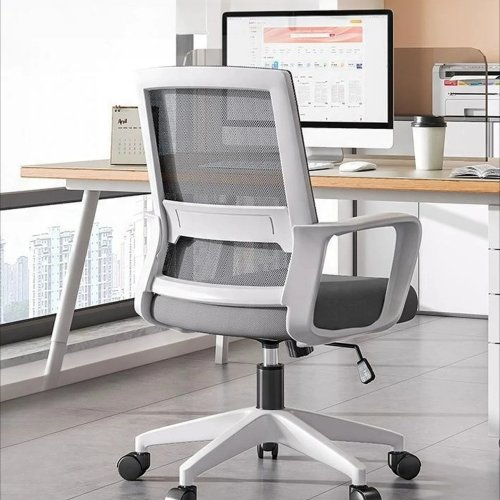 Ergonomiczne krzesło biurowe z podparciem lędźwiowym, wygodne krzesło obrotowe do domu i nauki