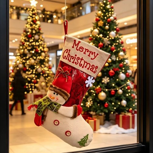 大容量 厚手 3D クリスマス ストッキング 2025 サンタクロース/トナカイ クリスマスツリー飾り ギフト