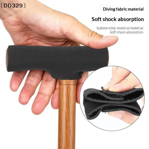 1 Pieza Funda Antideslizante Suave para Mango de Bastón - Almohadilla Ajustable con Absorción de Impactos para Muleta, Ayuda a Caminar para Adultos Mayores