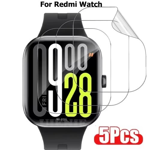 Xiaomi Redmi Watch 5 Active/Lite/4 用 ハイドロゲル保護フィルム – 透明・全面カバー（1～5枚）