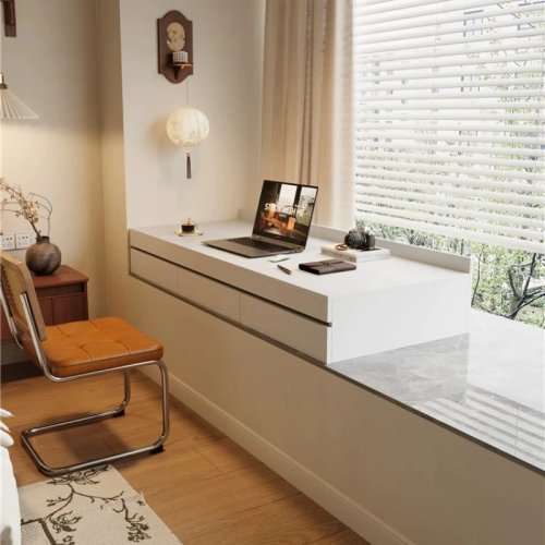 Italian Minimalist Solid Wood Desk – Nordic Multi-Functional Dressing Table & Study Desk for Bedroom, Home Furniture