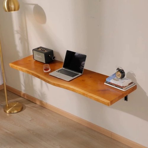 Scrivania a parete pieghevole in legno massello nordica – Scrivania sospesa moderna per studio