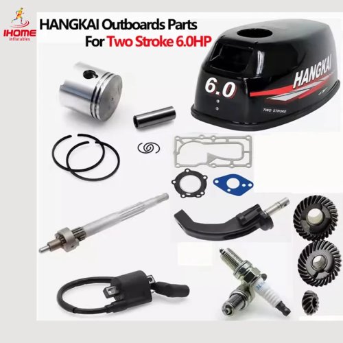 HANGKAI 6.0HP 2-Stroke Outboard Motor Parts: Propeller, Spark Plug, Crankshaft, Gear