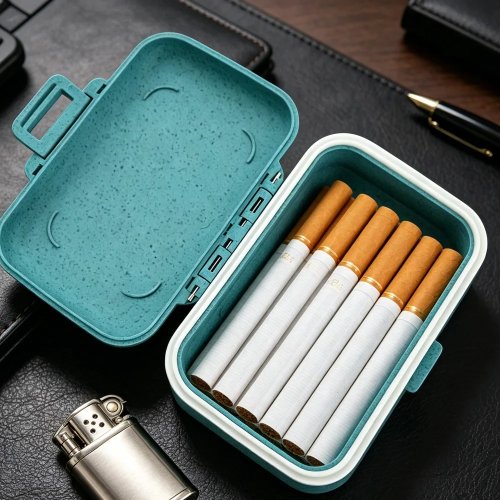 Étui à cigarettes grande capacité pour cigarettes standard et demi-épaisses – boîte de rangement hermétique pour usage quotidien en extérieur