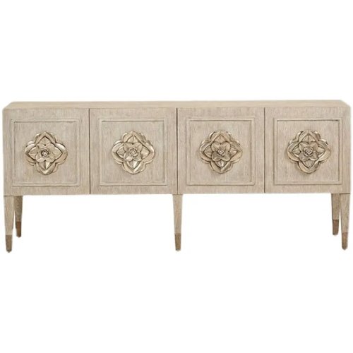 French American Light Luxury Solid Wood Entryway Cabinet, Retro Villa TV Cabinet, Wall Storage Cabinet