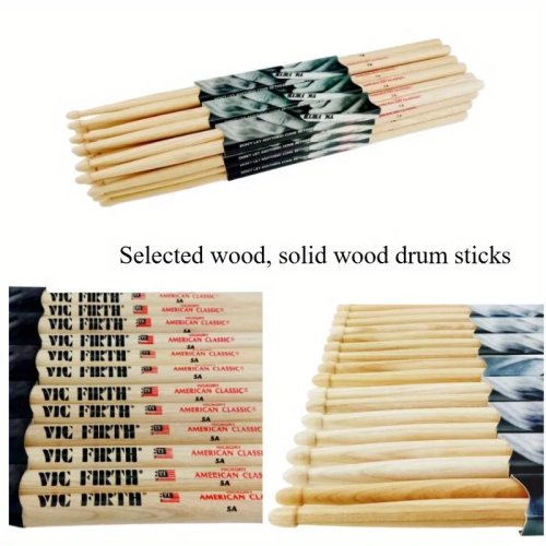 Set 2 Stik Drum Kenari 5A – Stik Drum Jazz Profesional untuk Latihan Harian & Pemula