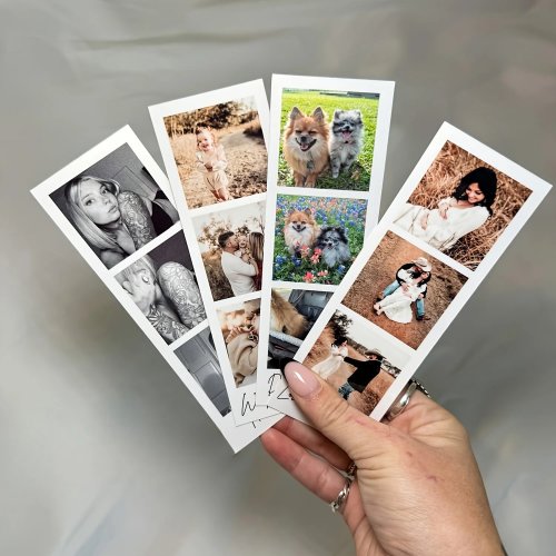 2 pz striscia foto in acrilico personalizzata, strisce verticali per photobooth con foto e testo, regalo ricordo personalizzato