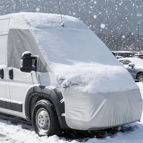 Windschutzscheiben-Schneeschutz für Fiat Ducato Peugeot Boxer Citroën Jumper 2006+ Ram Promaster – Vollabdeckung für Frontscheibe und Motorhaube