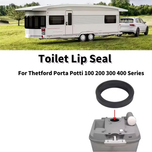 1 pza. Junta de labio Thetford Porta Potti 07101 para baño portátil serie 100/200/300/400, accesorios para caravana y camper, negro