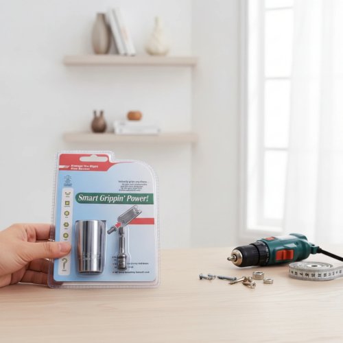 2er-Set Stecknuss-Adapter mit Verlängerungsstange - verchromt, robust & kompakt für Mechaniker