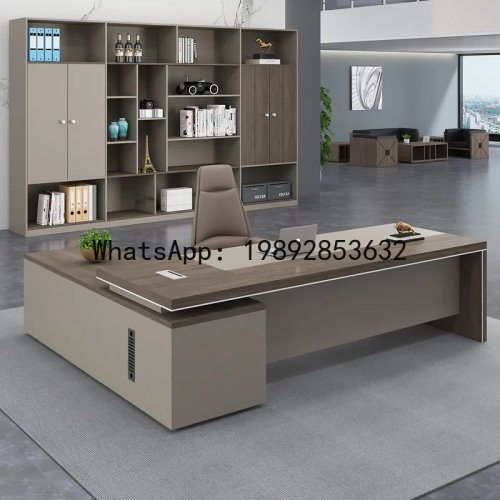 Bộ bàn ghế văn phòng giám đốc H5.15, bàn làm việc lớn cho trưởng phòng/giám đốc, nội thất văn phòng