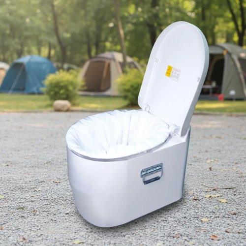Intelligente Trockentoilette mit automatischer Beutelversiegelung & -schnitt, tragbar für Wohnmobil, Camping, Notfall, Senioren