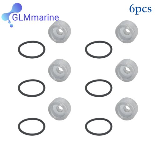 Round Zinc Anode with O-Ring 55321-87J01 55321-87J00 for Suzuki Outboard Motor - Zinc Alloy