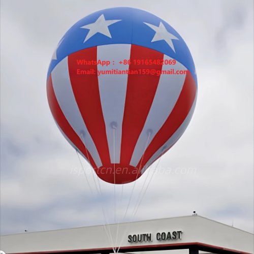 Globo aerostático inflable sellado relleno de helio con impresión personalizada para activación de marca, promoción retail, eventos y expos