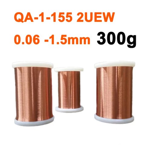Alambre de Cobre Esmaltado 300g 0.06mm 0.2mm 0.3mm 1.5mm Hilo Magnético para Bobinado Electroimán Motor Inductancia DIY