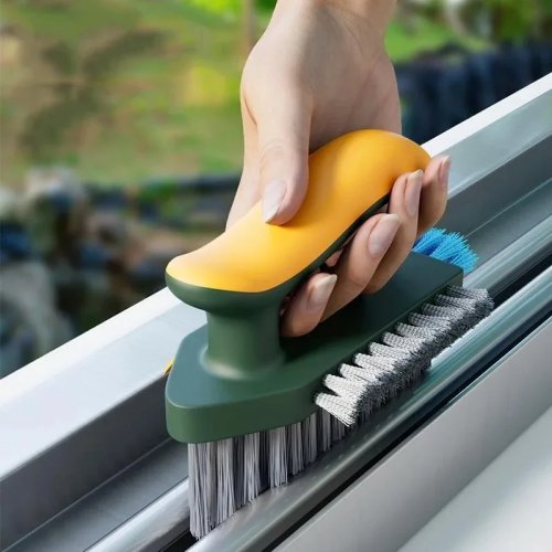 隙間掃除ブラシ スクレーパー付き タイル・バスルーム・床用 - 家庭用クリーニングツール