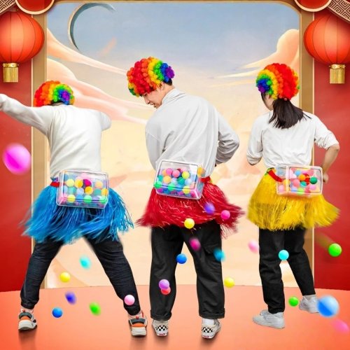 1 Set Rooster Laying Eggs & Shaking Balls Box - Fun Party Game for Christmas, New Year, Birthday, Carnival, Kindergarten, Outdoor
