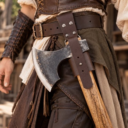 Medieval Leather Belt Pouch, Drawstring Coin Bag for Cosplay & Halloween, Renaissance Belt Pouch