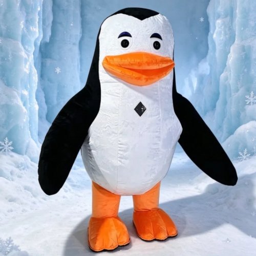 マダガスカルのペンギン マスコット コスチューム インフレータブル - カートゥーン キャラクター ハロウィン 仮装 電池不要