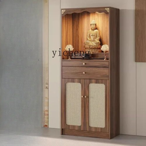 Buddha-Schrank & Räuchertisch – Hausaltar für Gott des Reichtums / Guanyin Bodhisattva, antiker Stil