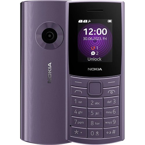 Nokia 110 4G 2023 Вживаний розблокований резервний телефон, 1,8 дюйма, 1450 мАг, FM-радіо, 3,5 мм, Bluetooth 5.0, MicroUSB, LED-ліхтарик, MP3