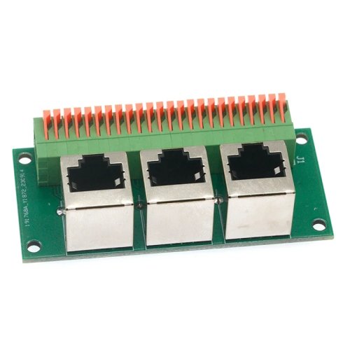 Carte adaptateur port réseau RJ45 vers bornier sans vis 2,54 mm, carte de test réseau Crystal Head 3 ports